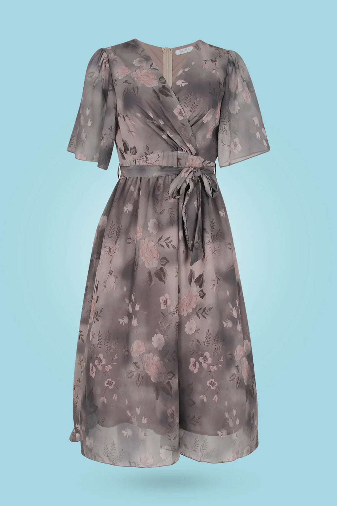 W&W Mode | Midikleid mit Blumenmuster und V-Ausschnitt