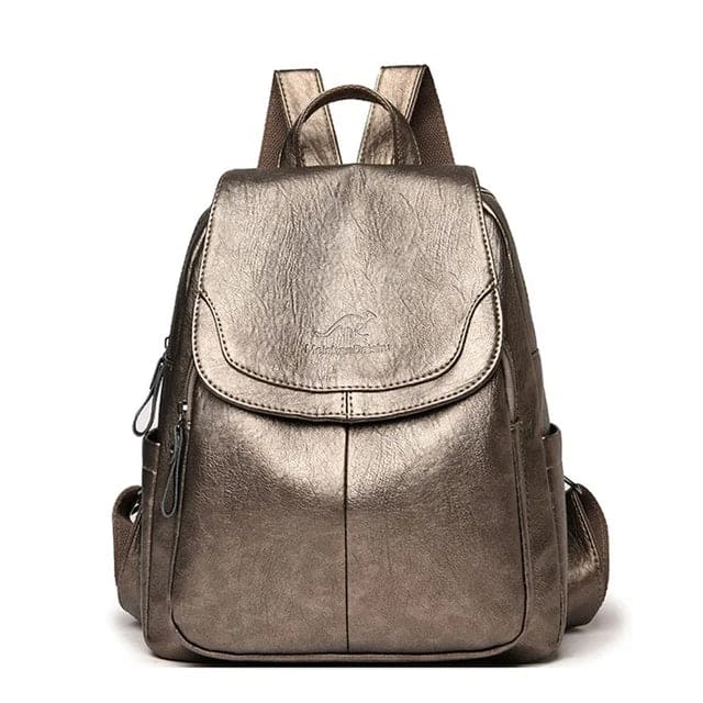 W&W Mode | Schicker Leder Rucksack Mit Diebstahlschutz Für Damen