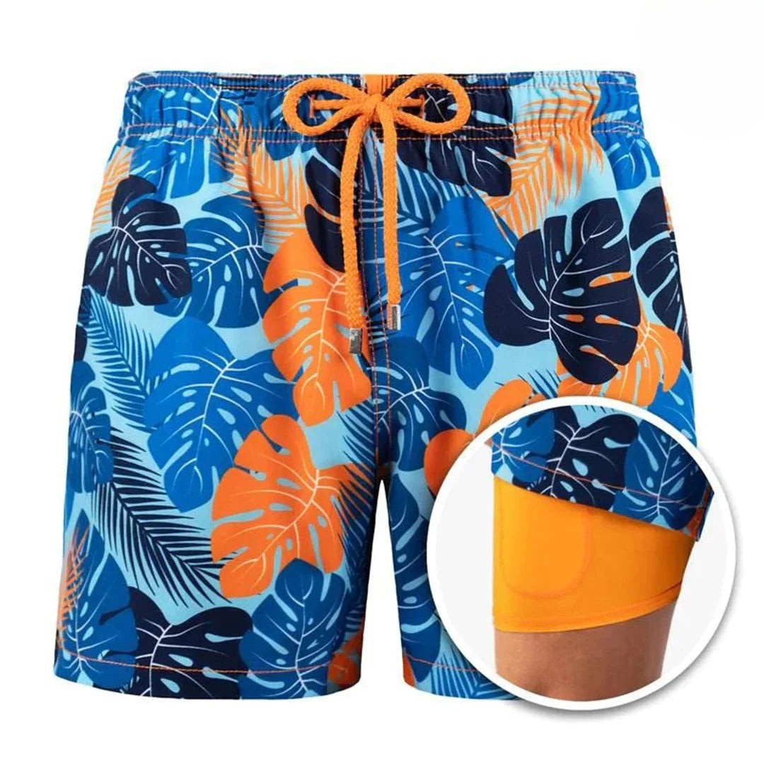 W&W Mode | Herren 2 Lagige Schwimmshort Stilvolle Badebekleidung Für Männer