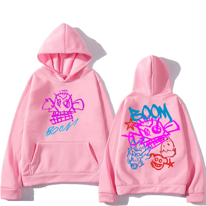 W&W Mode | Arcane Jinx Cartoon Langarm-Hoodie