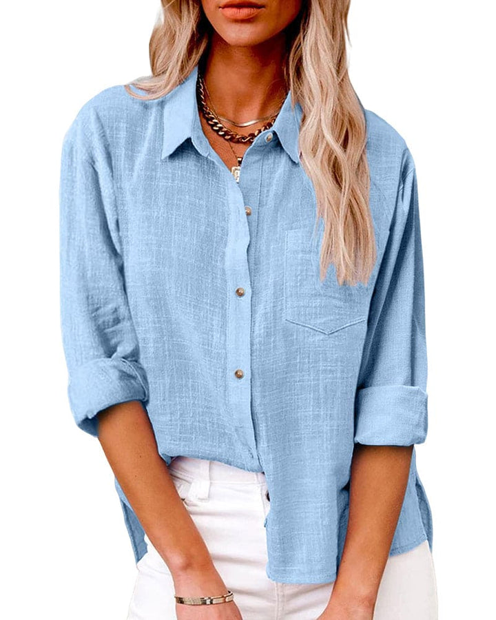 W&W Mode | Langärmliges Leinenhemd Für Damen