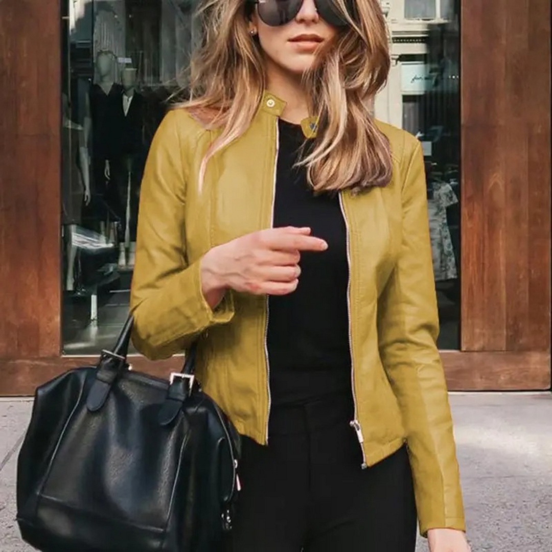 W&W Mode - Damen Leder Motorradjacke