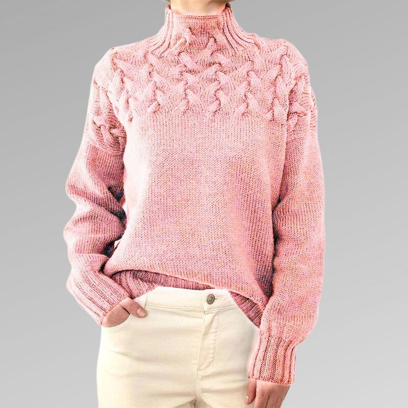 W&W Mode - Damenpullover mit Zopfstrick-Detail