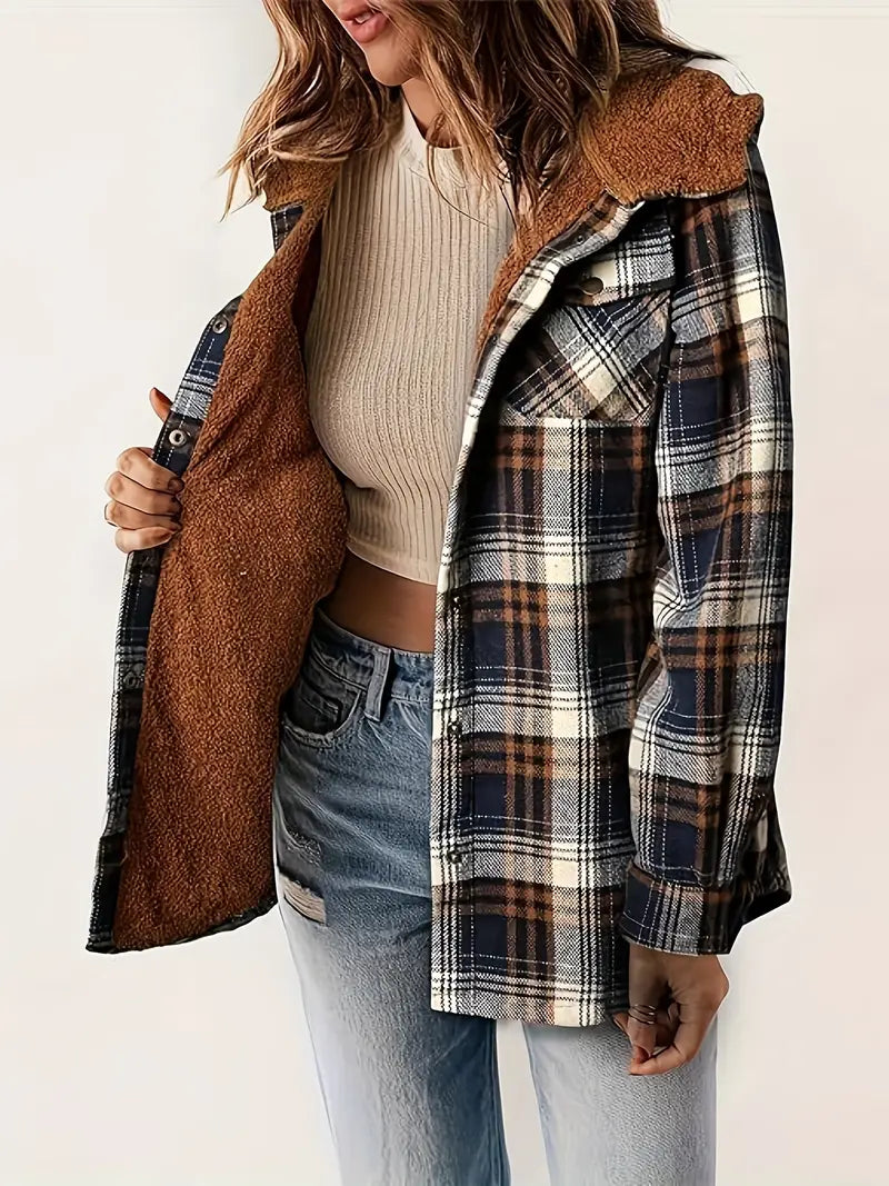 W&W Mode | Warme Jacke Mit Kapuze Und Reißverschluss
