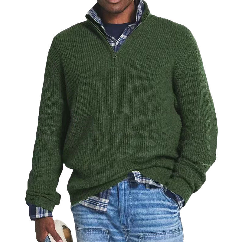 W&W Mode | Herren Pullover Mit Halbem Reißverschluss