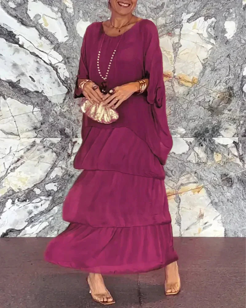 W&W Mode | Elegantes Maxikleid mit Tiefem Ausschnitt