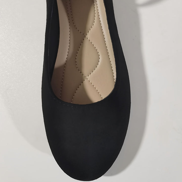 W&W Mode | Klassische Einfarbige Ballerinas Mit Riemchen