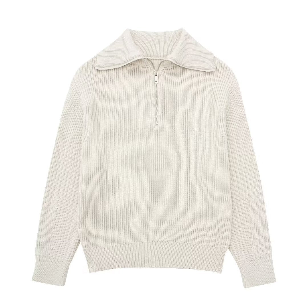 W&W Mode | All Match Wollpullover Mit Offenem Kragen