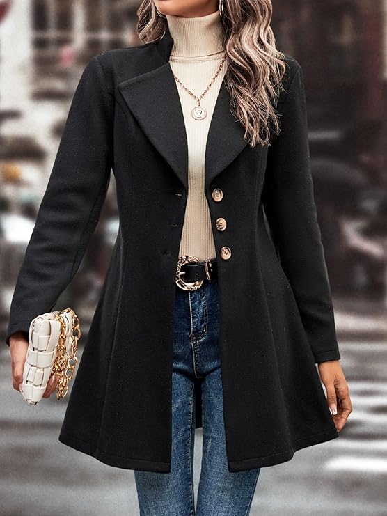W&W Mode | taillierte Blazerjacke für Damen - raffinierte lange Jacke