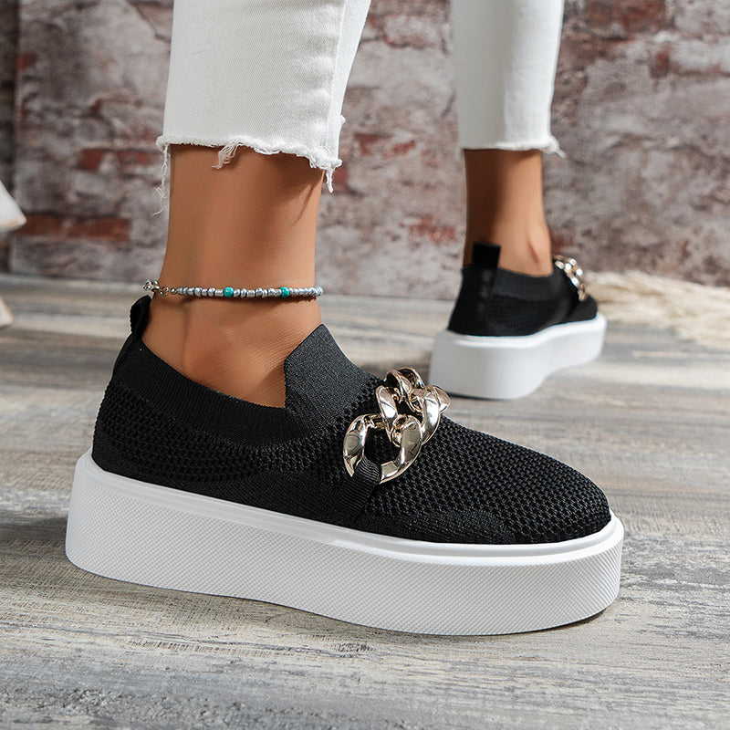W&W Mode Flachschuhe für Damen - Atmungsaktive Mesh-Schuhe