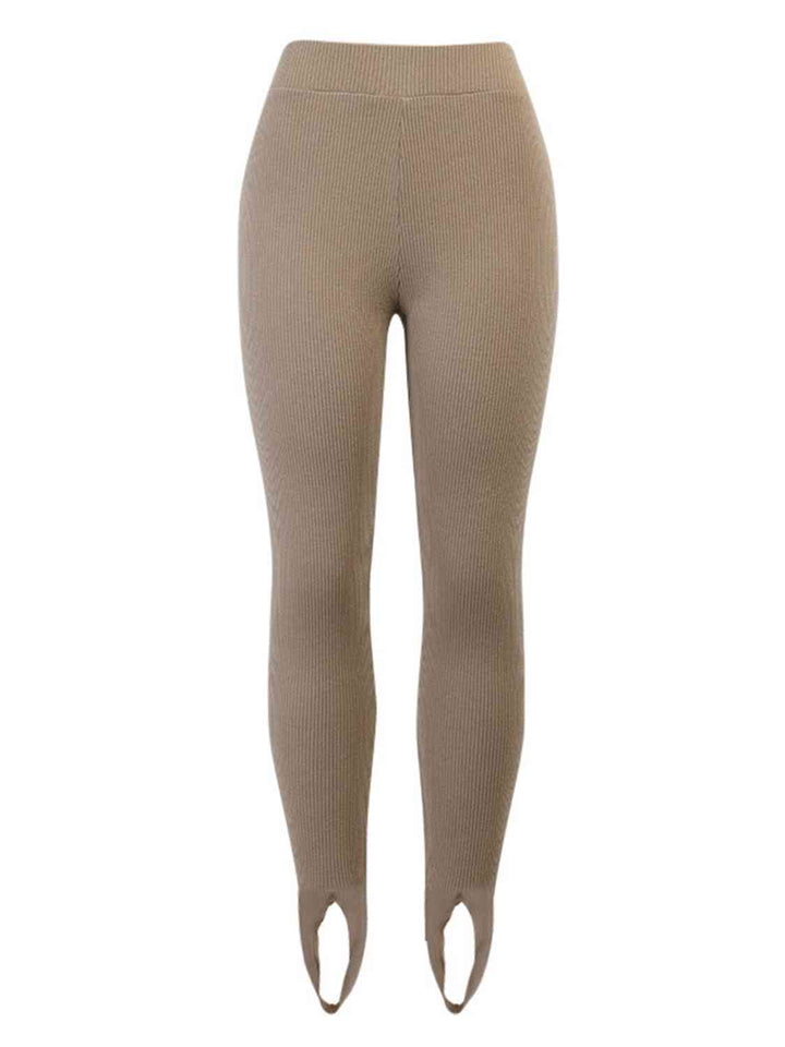 W&W Mode | Geripptes Mittel Taillen Leggings