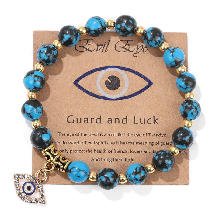 Perlenarmband mit Blatt-, Herz- und Sternmotiven