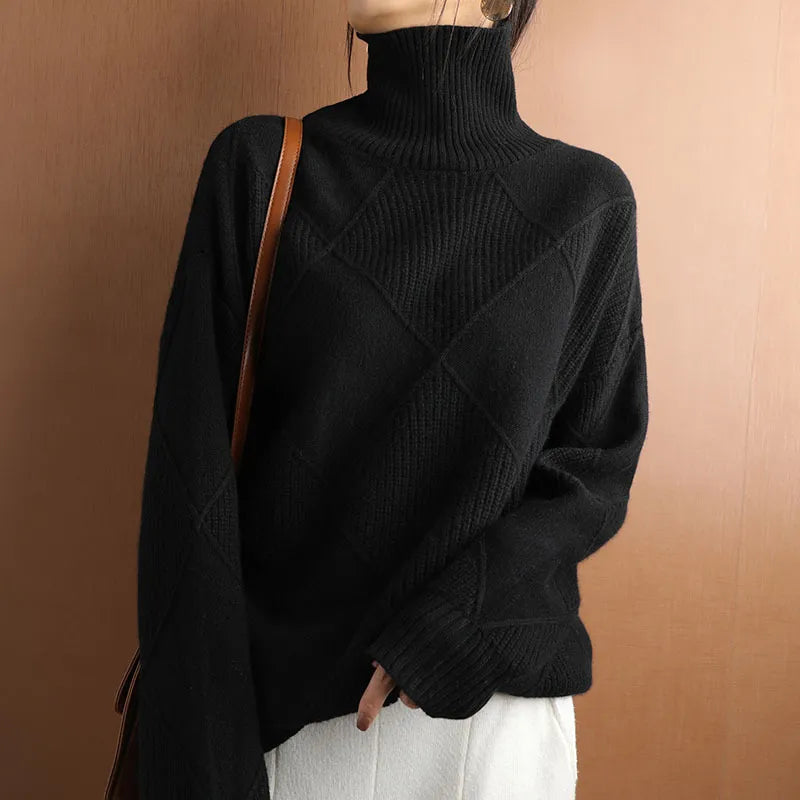 W&W Mode | Bequemer Weicher Rollkragenpullover