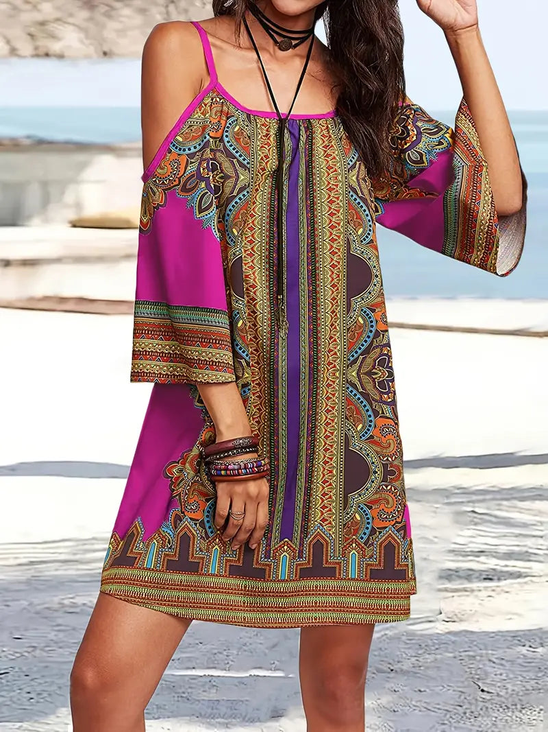 W&W Mode | Farbige Boho Sommerkleid