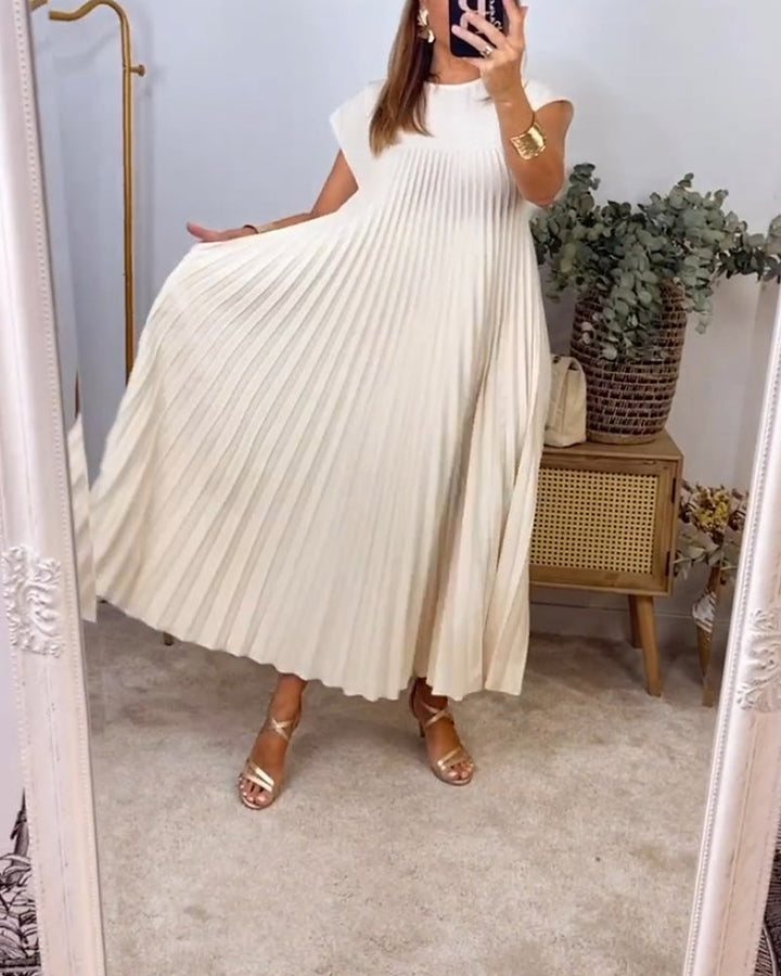 W&W Mode | Ärmelloses Elegantes Plissee Kleid