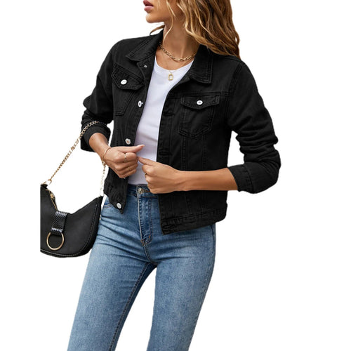 W&W Mode | Sommerjeansjacke mit Knöpfen für Damen