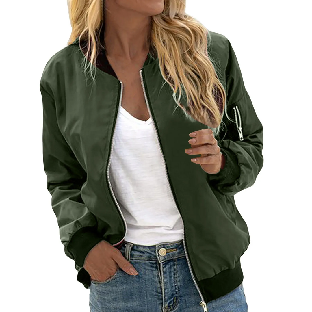 W&W Mode | Leichtgewicht Bomberjacke Damen, Bomberjacke Mit Reißverschluss