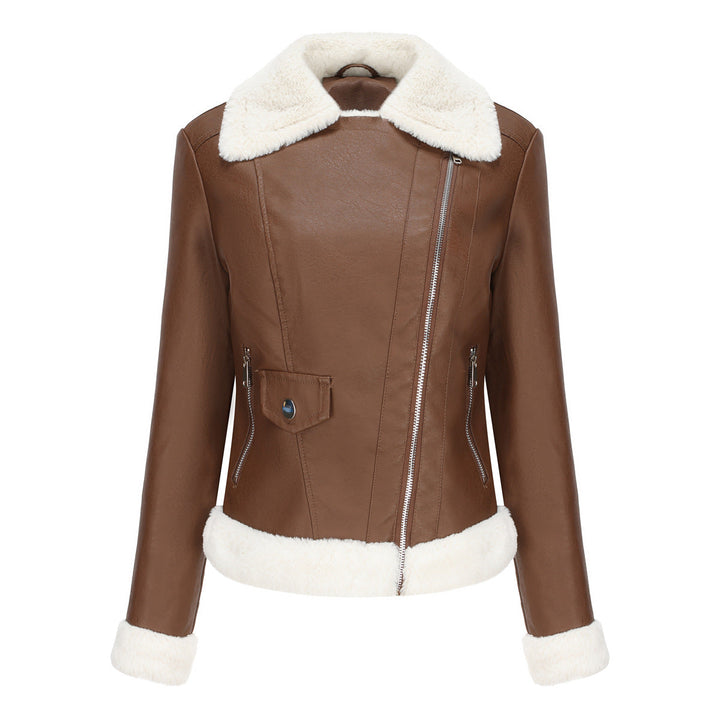 W&W Mode | Winterlederjacke mit Fleece-Futter