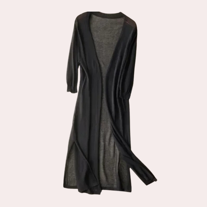 W&W Mode | Damen Lange Weste Elegant Und Leicht Sommer Strickjacke Für Frauen