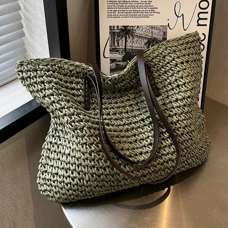 W&W Mode - große gewebte Tragetasche | Tasche im Bohemian-Beachy-Stil