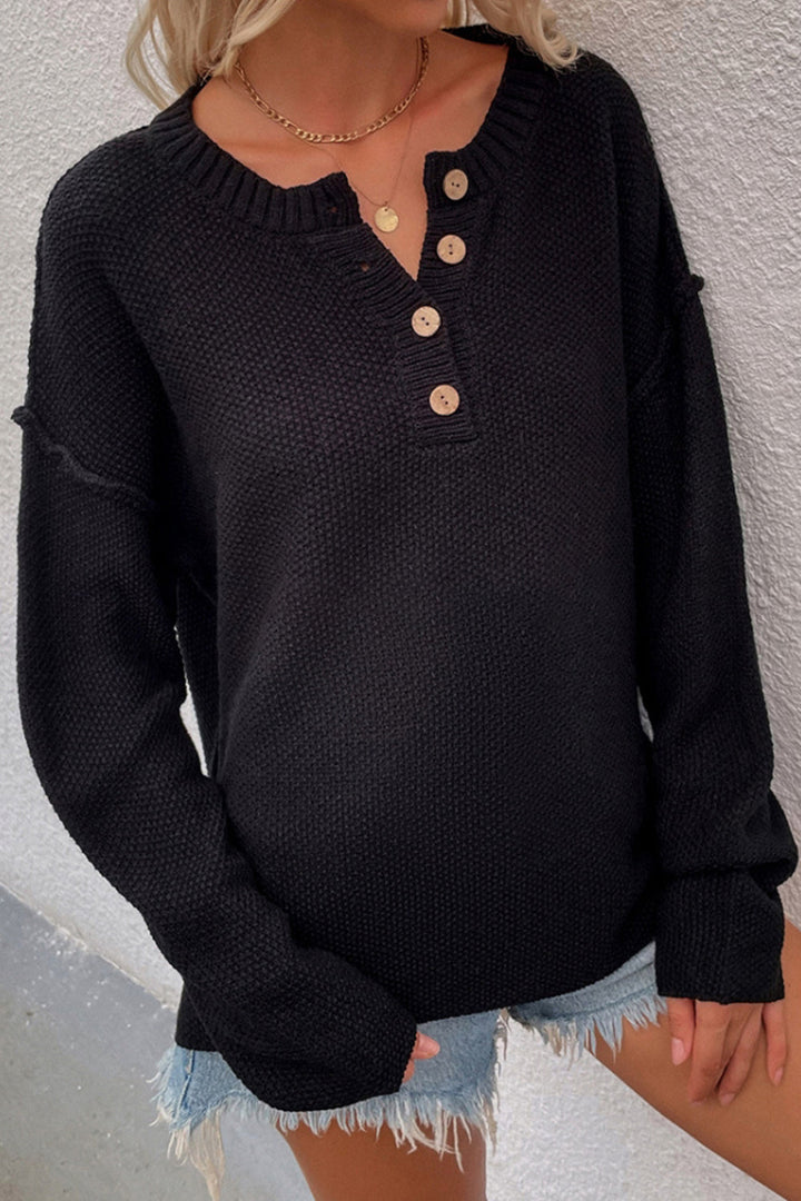 W&W Mode Solid Color Übergrößen V-Ausschnitt Pullover