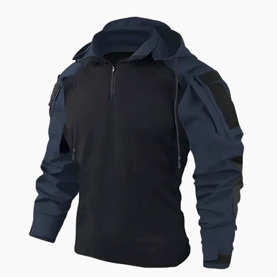 Herren-Einsatzjacke mit Kapuze und hohem Kragen