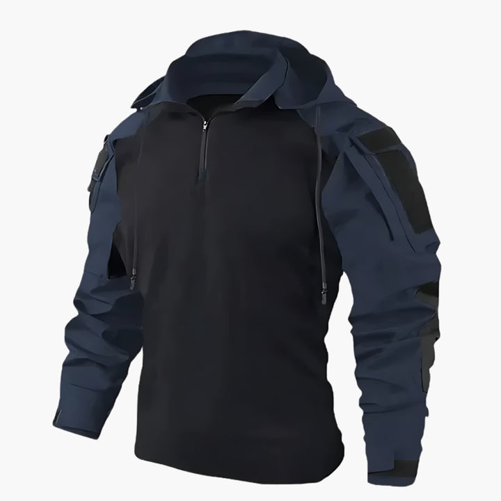Herren-Einsatzjacke mit Kapuze und hohem Kragen