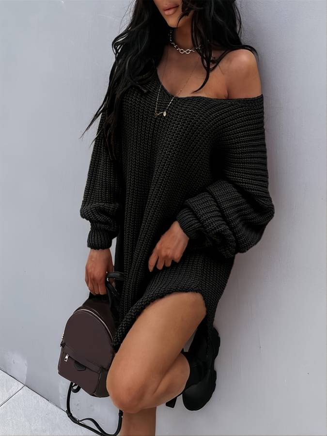 W&W Mode - Übergroßes Strickkleid