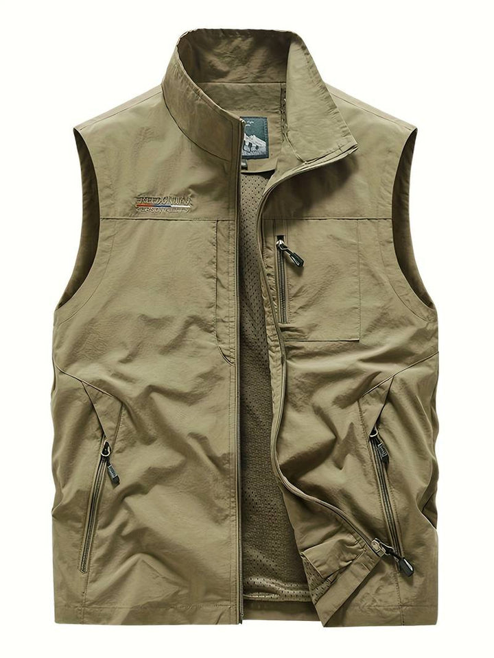 W&W Mode | Herren Cargo Weste Mit Reißverschlusstaschen