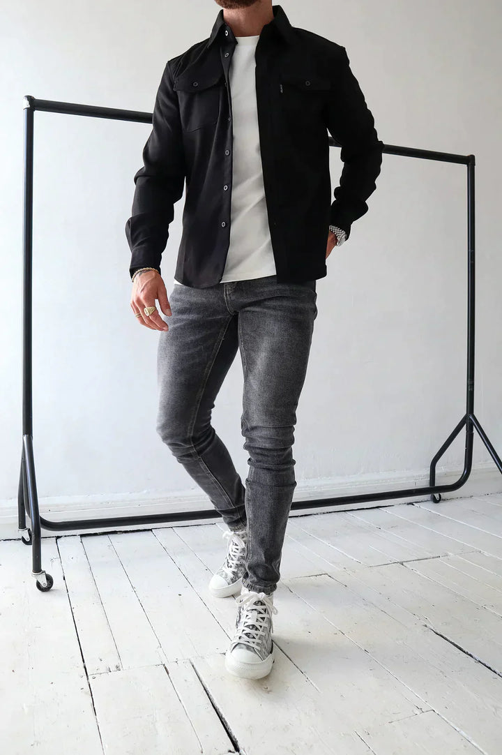 W&W Mode | Premium-Jacke mit Knopfverschluss für Herren | Stylische und bequeme Jacke