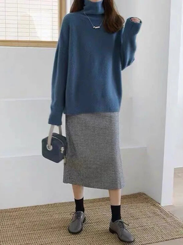 Damen Rollkragenpullover in weicher Optik