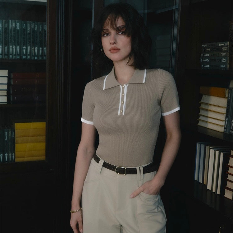W&W Mode | Strick Polo Für Damen