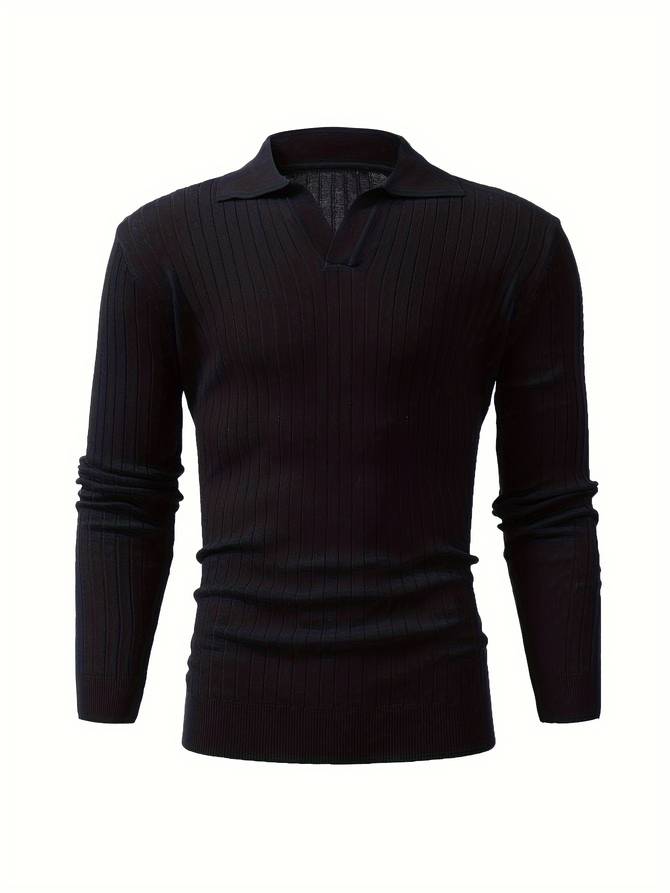 W&W Mode - Lässiger Herrenpullover mit V-Ausschnitt