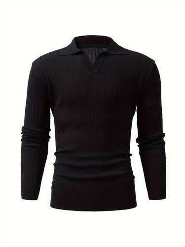 W&W Mode - Lässiger Herrenpullover mit V-Ausschnitt