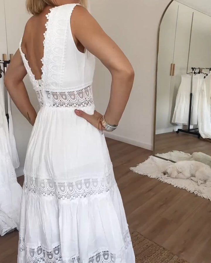 W&W Mode | Spitzenkleid Mit V-ausschnitt