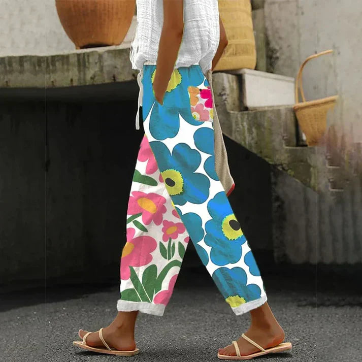 W&W Mode | Grüne Hose Mit Frischem Blumendruck