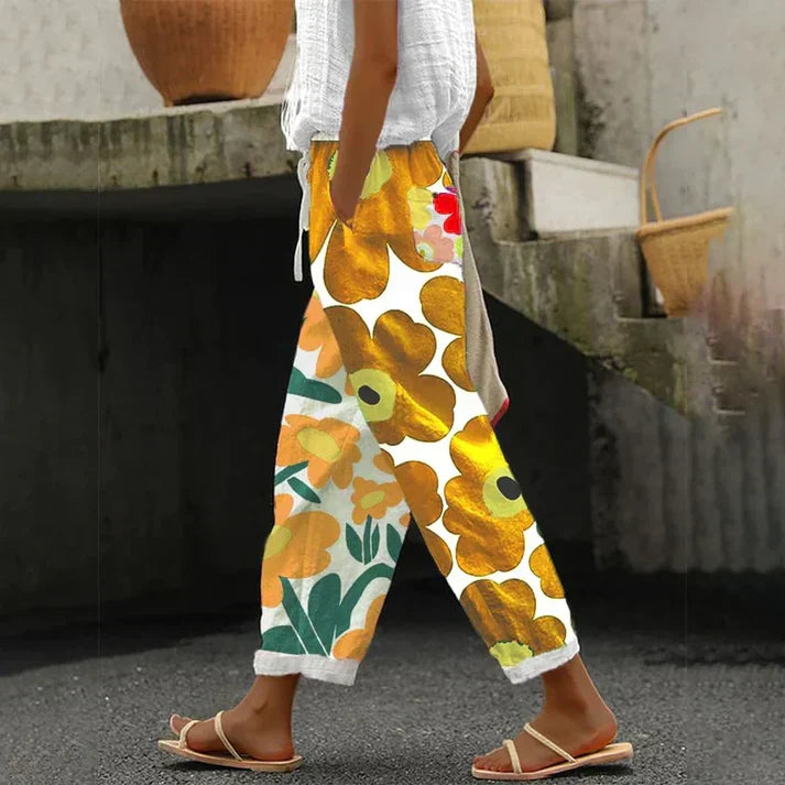 W&W Mode | Grüne Hose Mit Frischem Blumendruck
