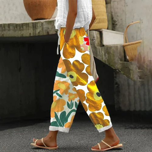 W&W Mode | Grüne Hose Mit Frischem Blumendruck