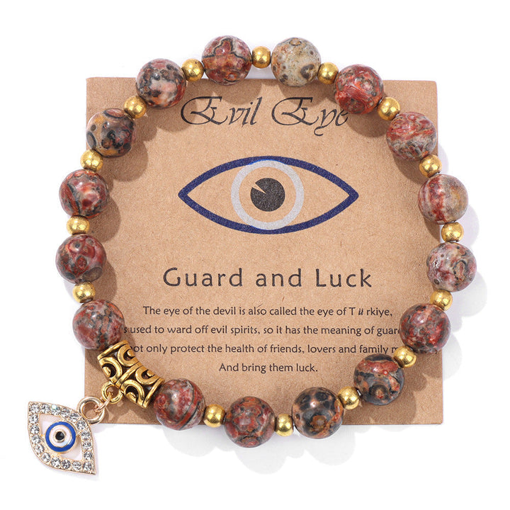 Perlenarmband mit Blatt-, Herz- und Sternmotiven