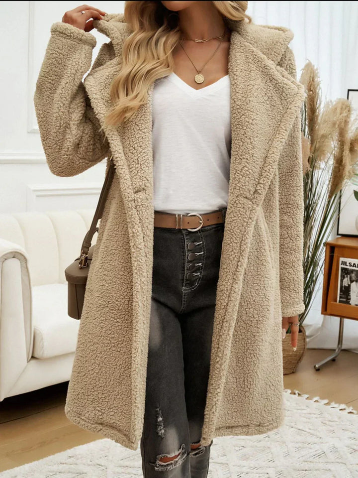 W&W Mode | Basic Teddy Jacke mit Kapuze Damen