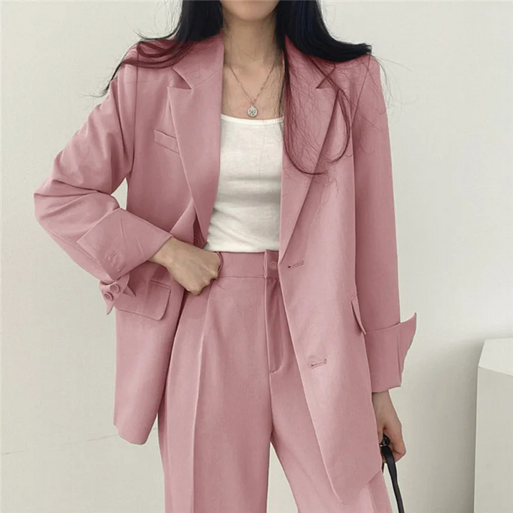 W&W Mode | Langer Damenblazer mit Breitem Revers und Relaxter Passform