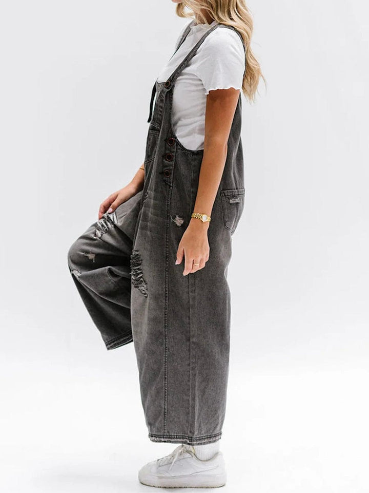 W&W Mode | Ärmelloser Lockere Denim Overall