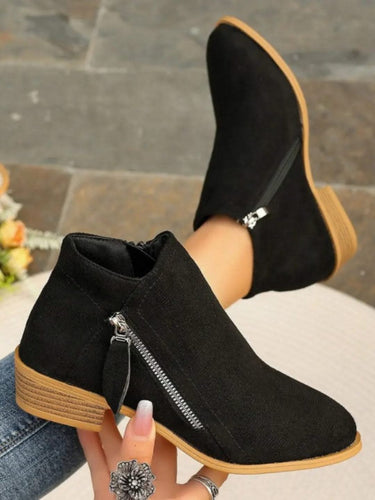 W&W Mode | Ankle Zipper Aus Wildleder Stil Chic Und Unübertroffener Komfort
