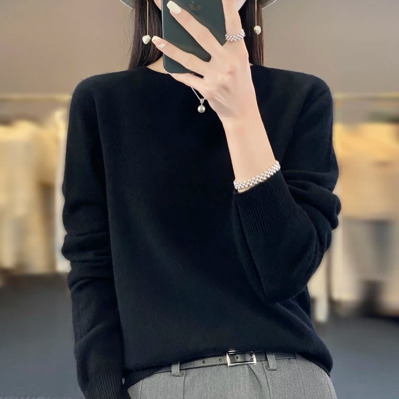 W&W Mode | Cashmere Pullover Damen Stilvoller Rundhals, Weich & Komfortabel