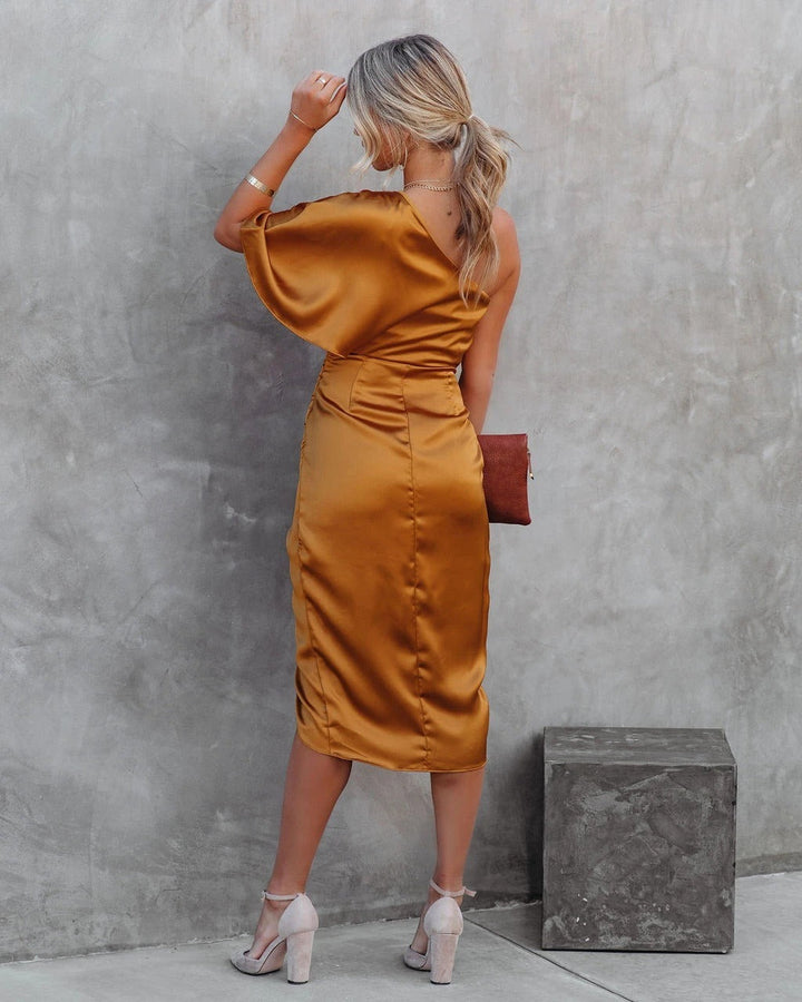 W&W Mode | Sexiest einäugiges ungleichmäßiges Rockkleid Damen Abendkleid