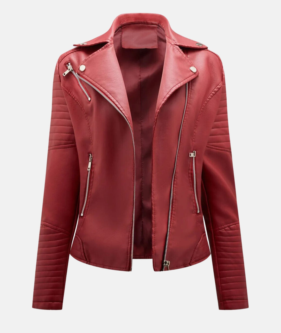 W&W Mode | Damen Lederjacke ohne Kapuze - Stilvolle Bikerjacke