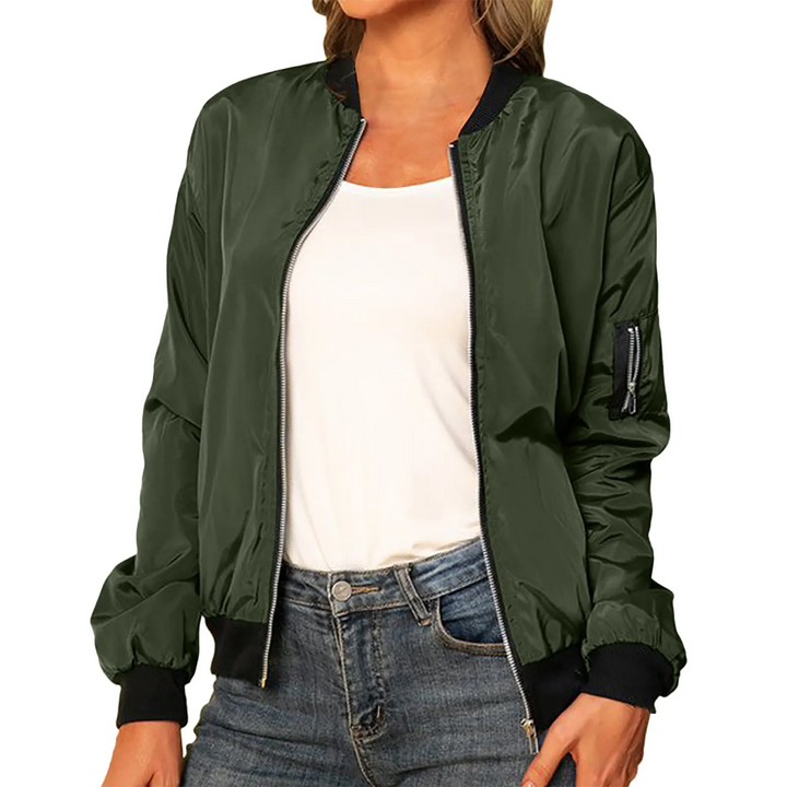 W&W Mode | Klassisches Lässiges Bomberjacke Damen
