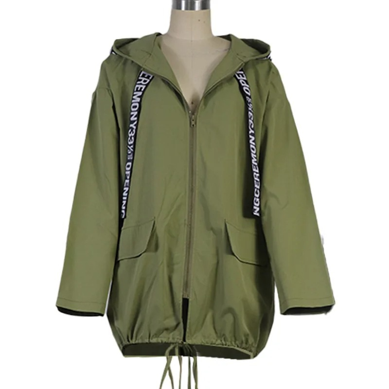 W&W Mode | Lässiger Trenchcoat Damen mit Grafischen Details und Vordertaschen