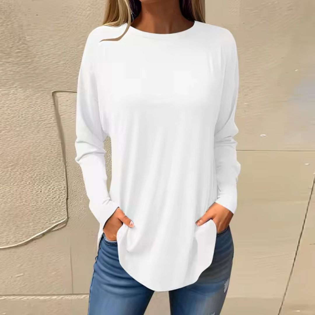 W&W Mode - Rundhals-Pullover aus Baumwolle