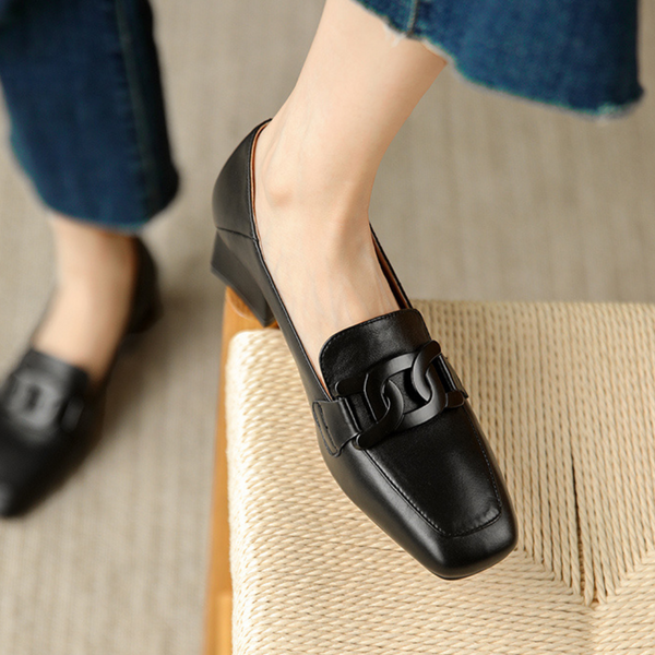 Damen Slipper aus Leder mit orthopädischer Passform